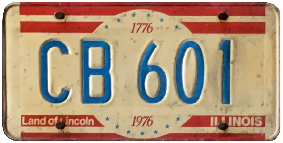 USA-Kennzeichen als Aufkleber | Illinois.6