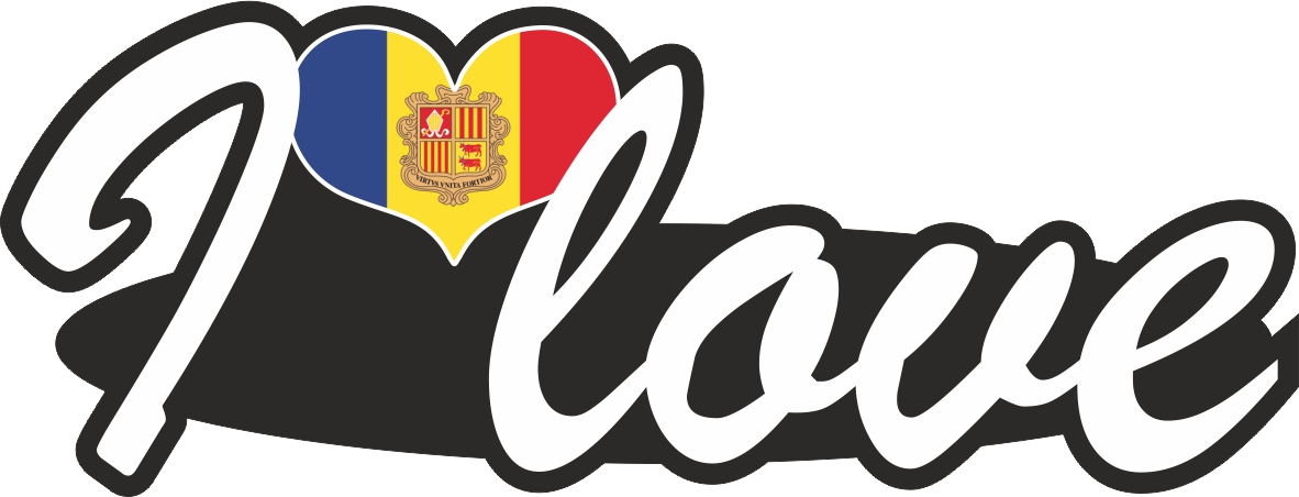Aufkleber- I love Andorra