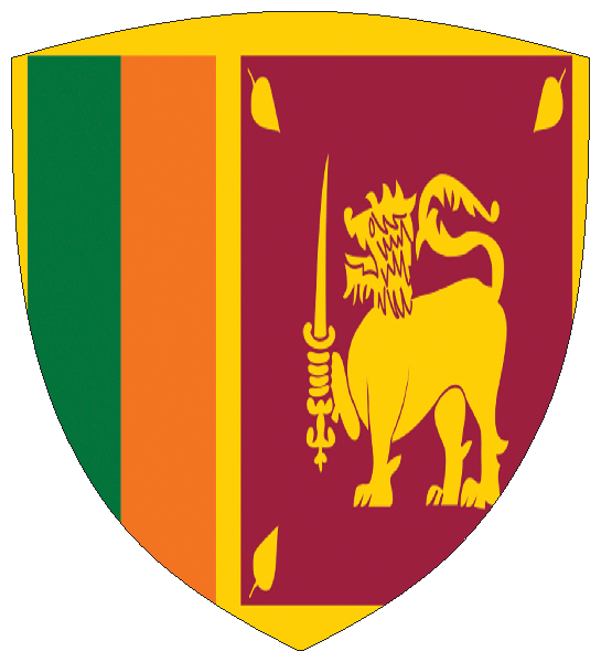Sri Lanka | Flagge -wappenförmig