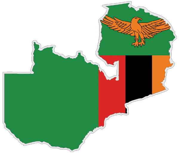 Zambia | Flag cut to Contour