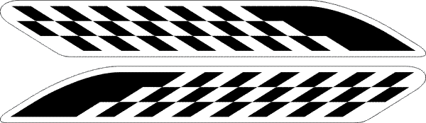 Zielflaggenaufkleber -04 (2 Stück)