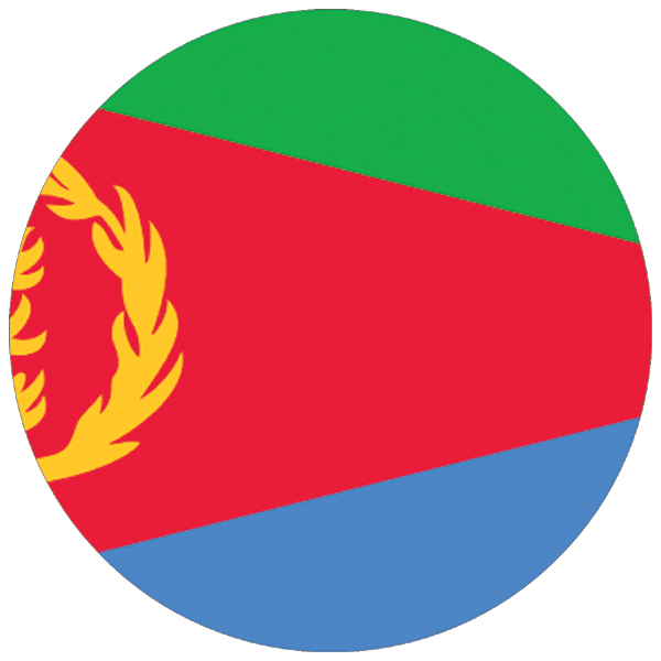 Eritrea | rund geschnittener Aufkleber