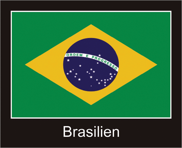 Brasilien | Aufkleber mit schwarzem Design 