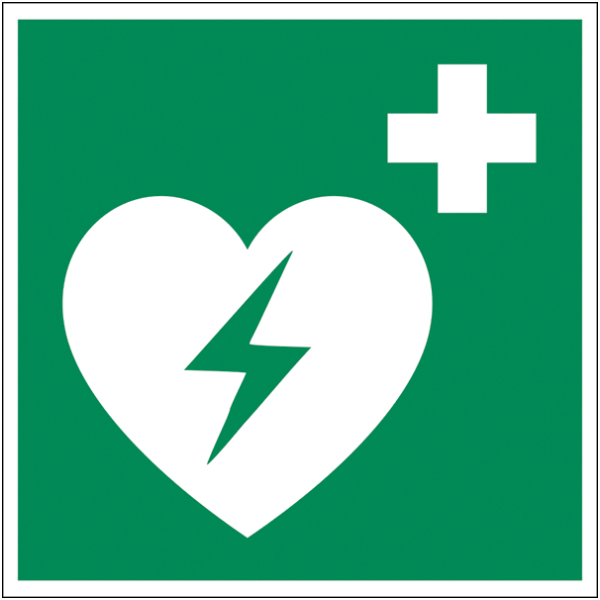 Rettungszeichenaufkleber .010- E010 Automatisierter Externer Defibrillator