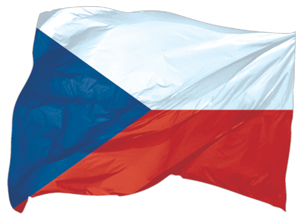 Tschechische Republik | wehende Flagge als Aufkleber Tschechische Republik | wehende Flagge als Aufkleber
