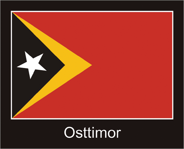 Osttimor | Aufkleber mit schwarzem Design 