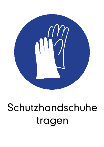 Gebotszeichenaufkleber alt .063- Schutzhandschuhe tragen (alt)