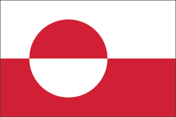 Flagge von Grönland als Aufkleber