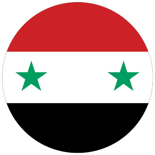 Syrien | rund geschnittener Aufkleber