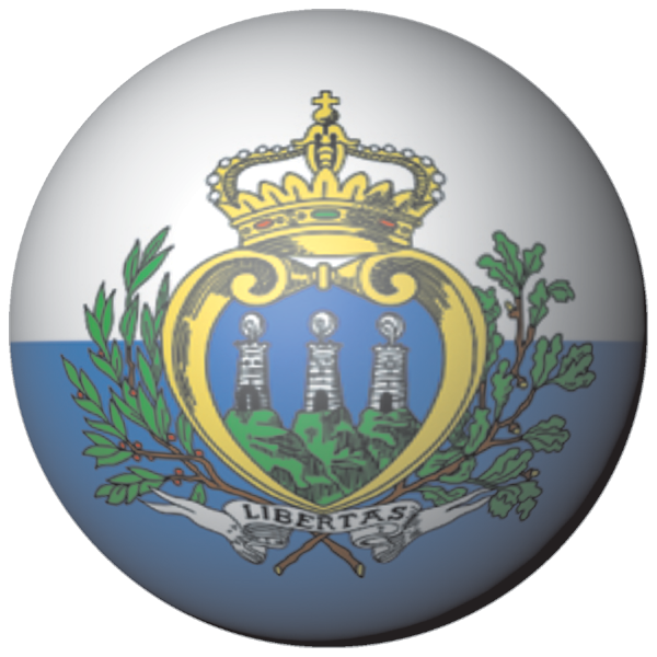 San Marino | Aufkleber in Kugelform