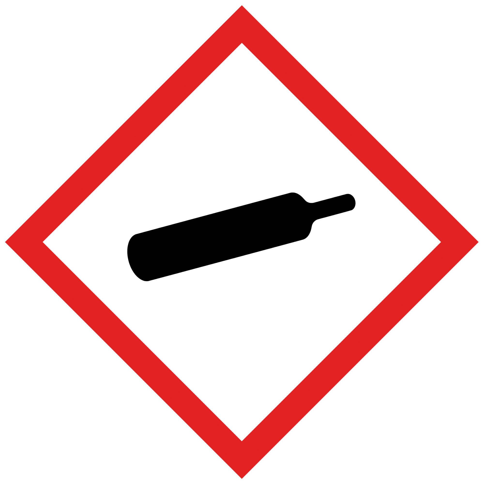 Aufkleber Gefahrstoff - GHS04 Gasflasche (Gase unter Druck)