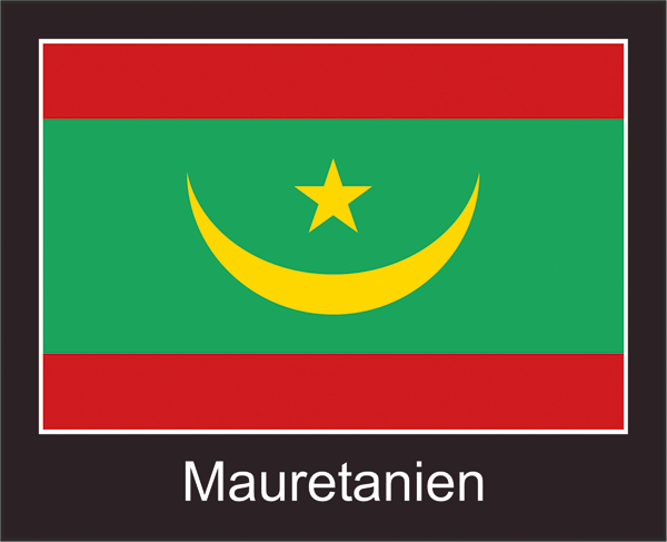 Flagge | Mauretanien -schwarzes Design