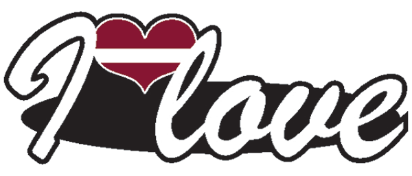 Aufkleber- I love Lettland