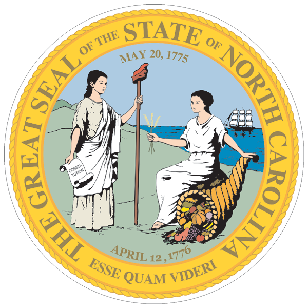 North Carolina | Wappen als Aufkleber