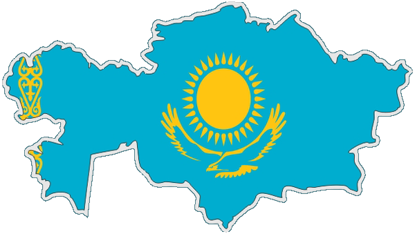 Auf Contour geschnittene Flagge | Kasachstan