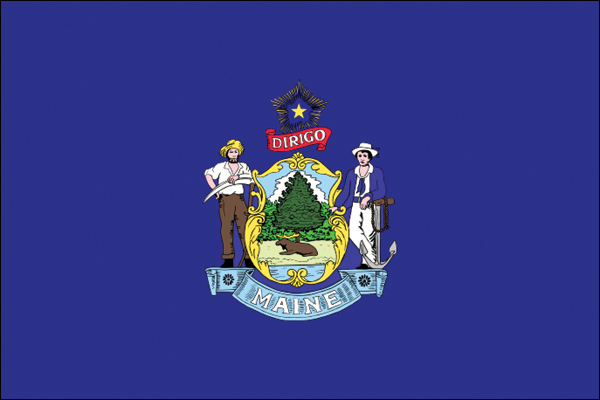 Maine | Flagge von Maine als Aufkleber