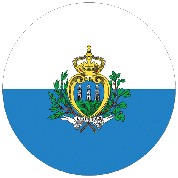 San Marino | rund geschnittener Aufkleber