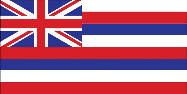 Hawaii | Flagge von Hawaii als Aufkleber