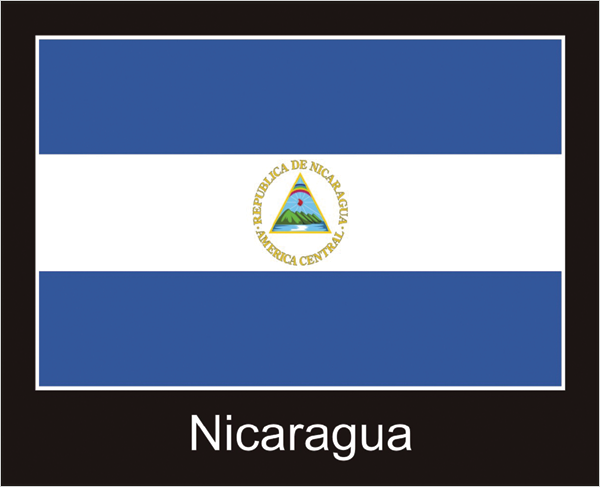 Nicaragua | Aufkleber mit schwarzem Design 