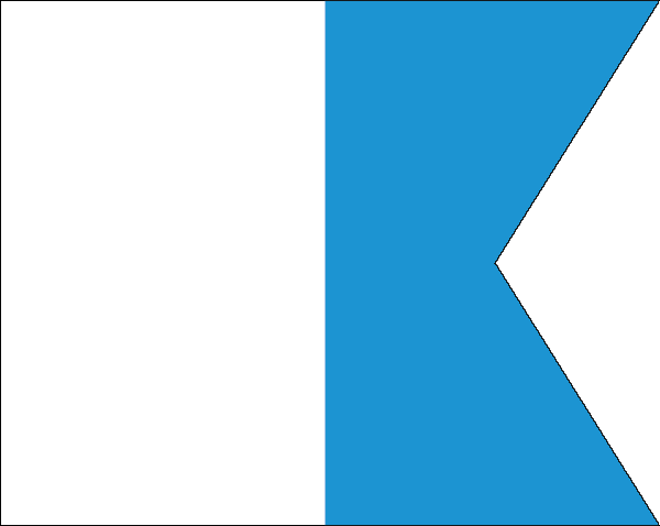 Flag alphabet as a sticker - here: Alpha