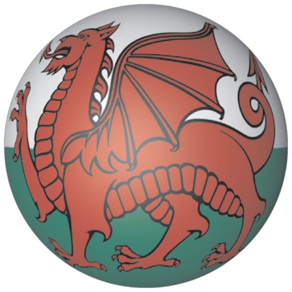 Wales | Aufkleber in Kugelform