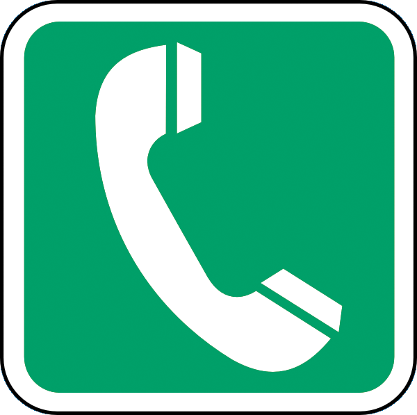 Rettungszeichenaufkleber .165- Notruftelefon (alt)