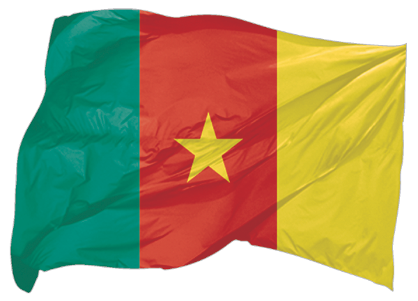 Kamerun | wehende Flagge als Aufkleber Kamerun | wehende Flagge als Aufkleber
