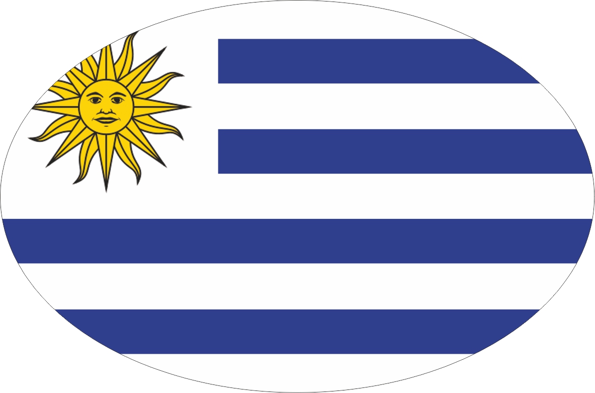 Uruguay | Aufkleber in ovaler Form