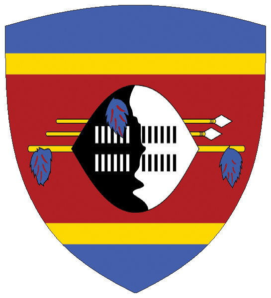 Eswatini | Flagge -wappenförmig