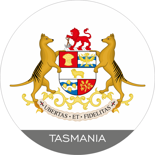 Australien Aufkleber | Wappen von Tasmanien Australien Aufkleber | Wappen von Tasmanien