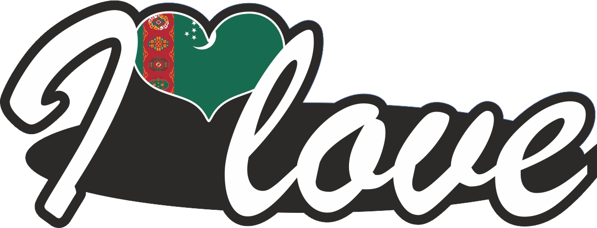 Turkmenistan | I love ... Aufkleber