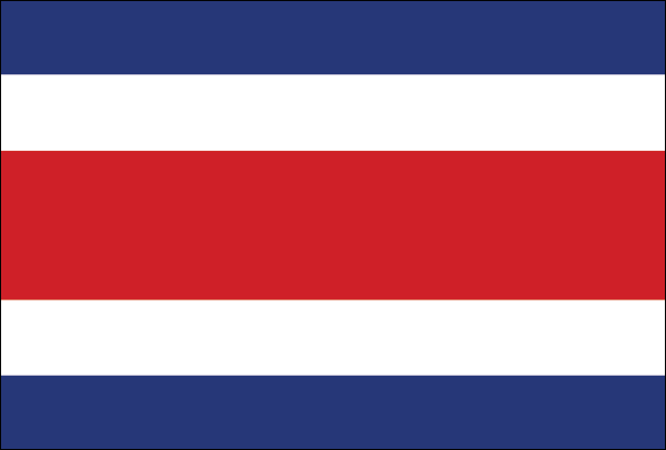 Costa Rica | Flagge -gleiche Größe