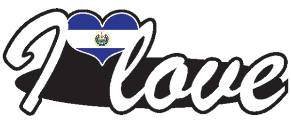 Aufkleber- I love El Salvador