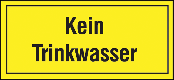 Warnzeichenaufkleber Sonstige .043- Kein Trinkwasser