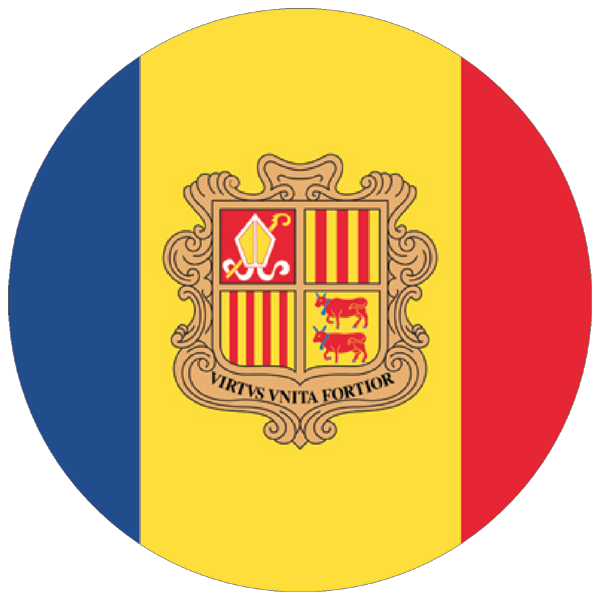 Andorra | round cut sticker