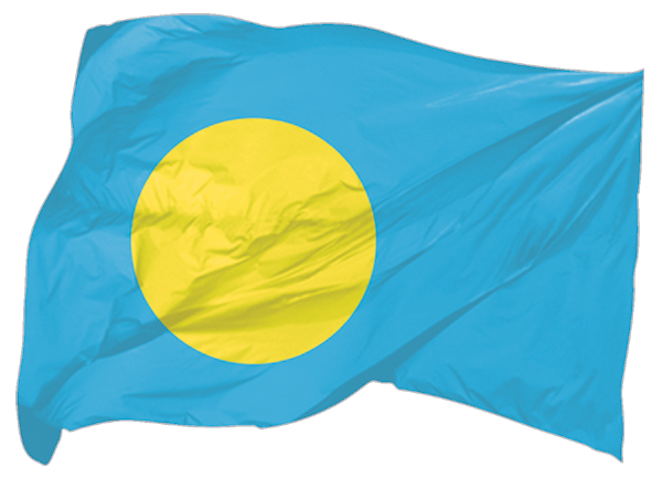 Palau | wehende Flagge als Aufkleber