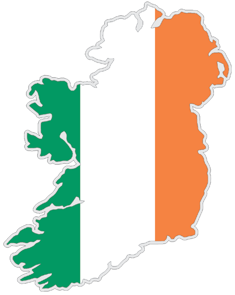 Irland | Auf Contour geschnittene Flagge
