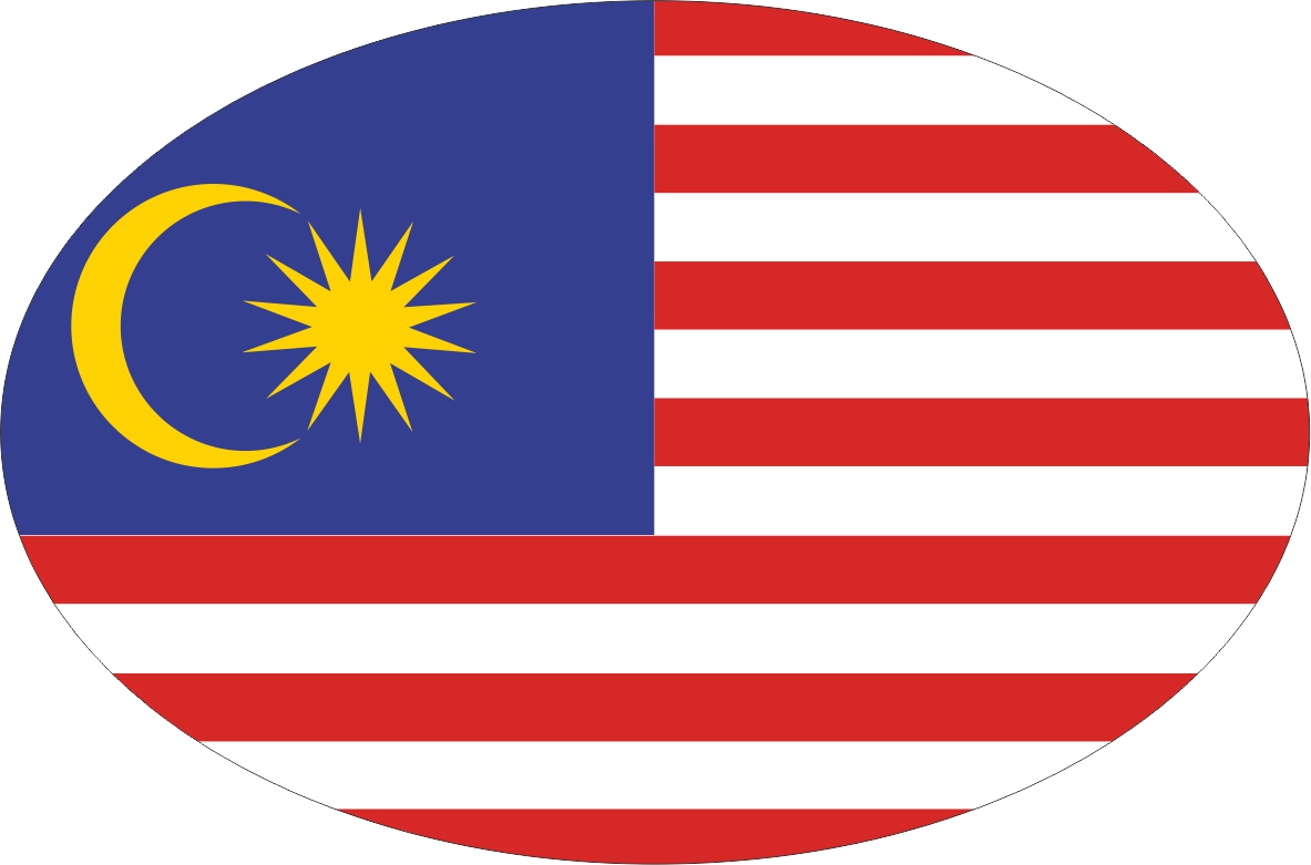 Malaysia | sticker in oval shape