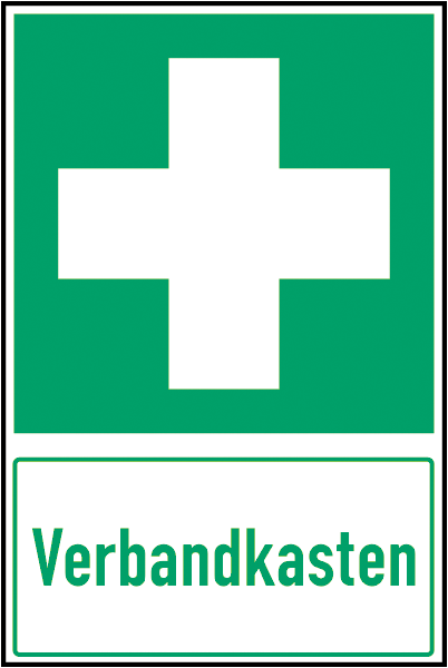 Rettungszeichenaufkleber .041-  Erste Hilfe - Verbandskasten (alt)