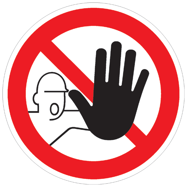 Verbotszeichenaufkleber alt .005- Zutritt für Unbefugte verboten (alt)