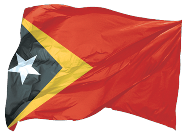 Osttimor | wehende Flagge als Aufkleber
