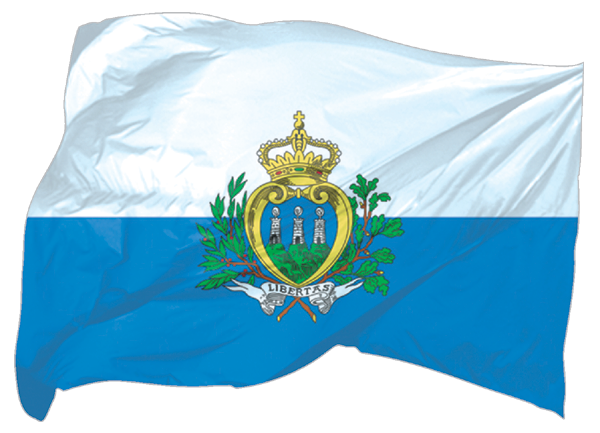 San Marino | wehende Flagge als Aufkleber