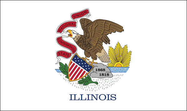 Illinois | Flagge von Illinois als Aufkleber