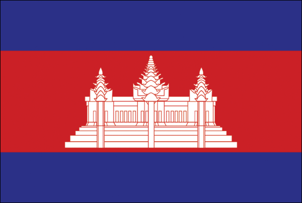 Kambodscha | Flagge -gleiche Größe Kambodscha | Flagge -gleiche Größe