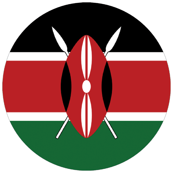 Kenia | rund geschnittener Aufkleber