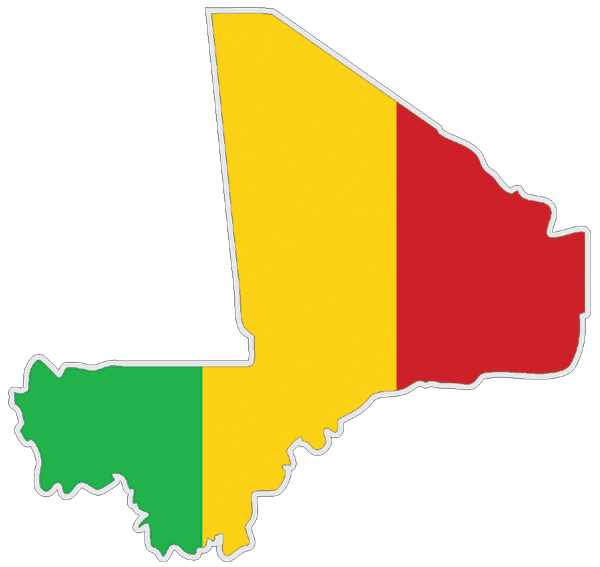 Mali | Auf Contour geschnittene Flagge