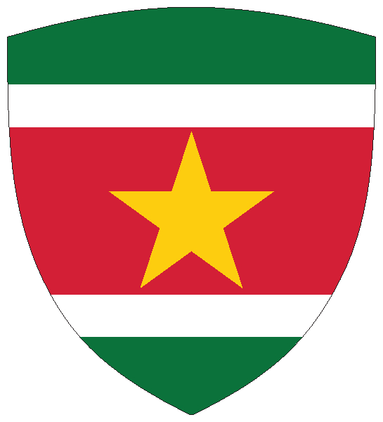 Suriname | Flagge -wappenförmig
