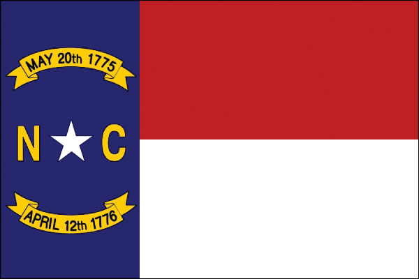 North Carolina | Flagge von North Carolina als Aufkleber
