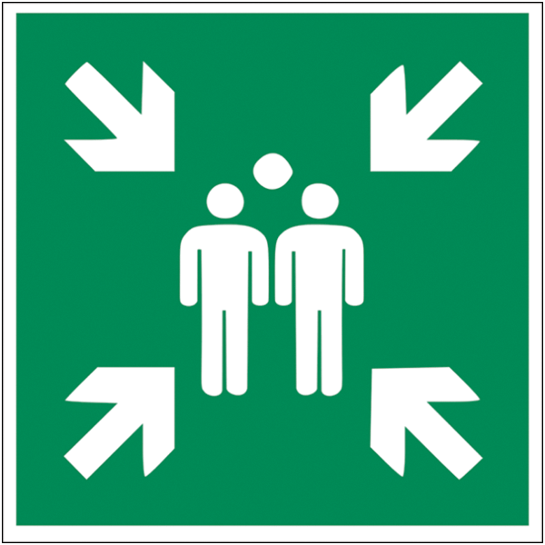 Rettungszeichenaufkleber .007- E007 Sammelstelle