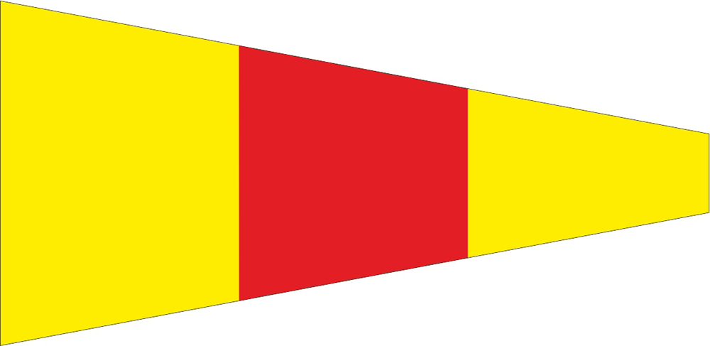 Flag alphabet as a sticker - here: 0